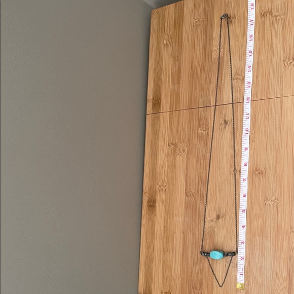 2 for $32 / Delicate turquoise gemstone with black gemstone wire necklace - Picture 8 of 10